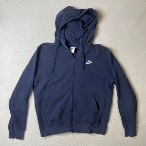 Nike Navy Blue Full Zip Hoodie Sweatshirt Men's Size Small BV2645 410